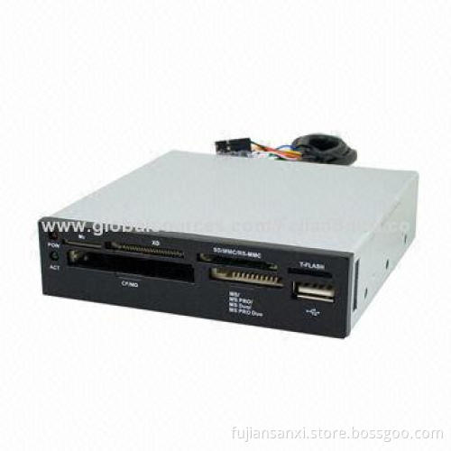 6-slot USB2.0 Internal Card Reader, 3.5 Inches, Supports SD/XD/MS/CF/T-flash/M2 + 1 Port